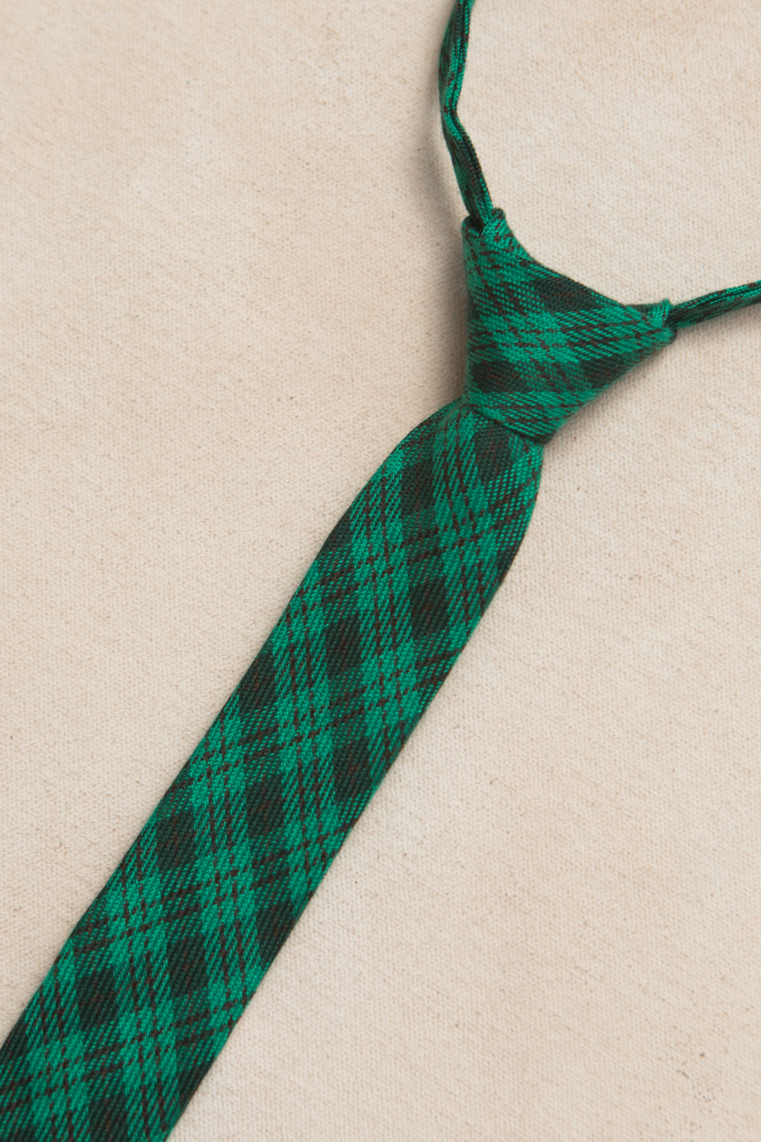 Ties in Cupcake Bright Green Plaid