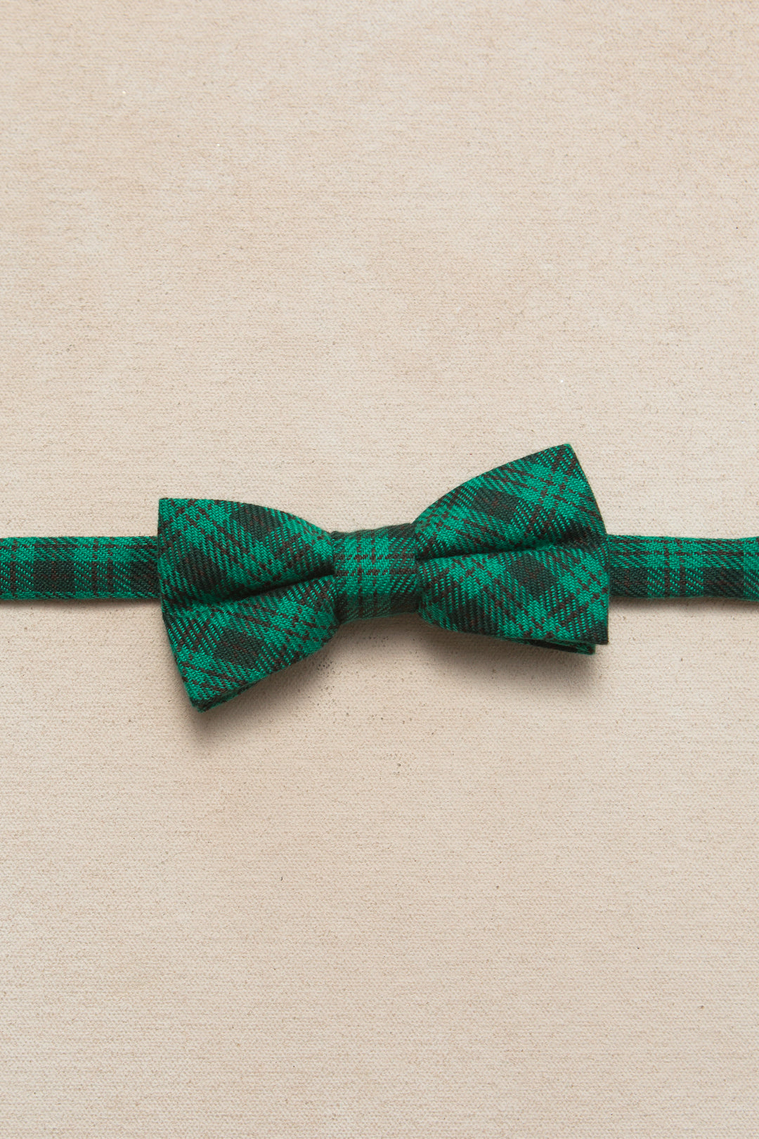 Ties in Cupcake Bright Green Plaid