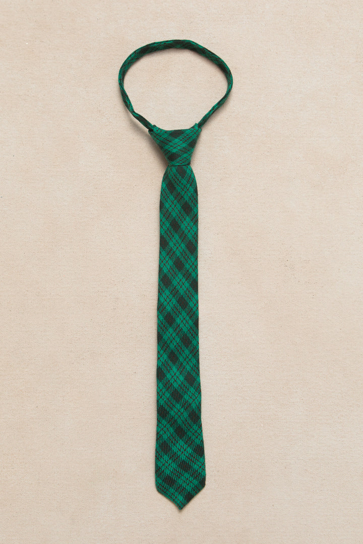 Ties in Cupcake Bright Green Plaid - FINAL SALE