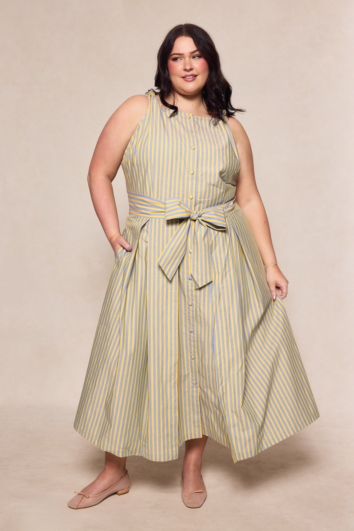 Glen Dress in Green Stripe – Ivy City Co