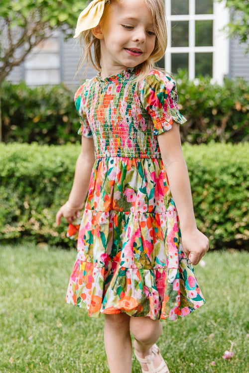 Mini Delia Dress in Multicolor Floral