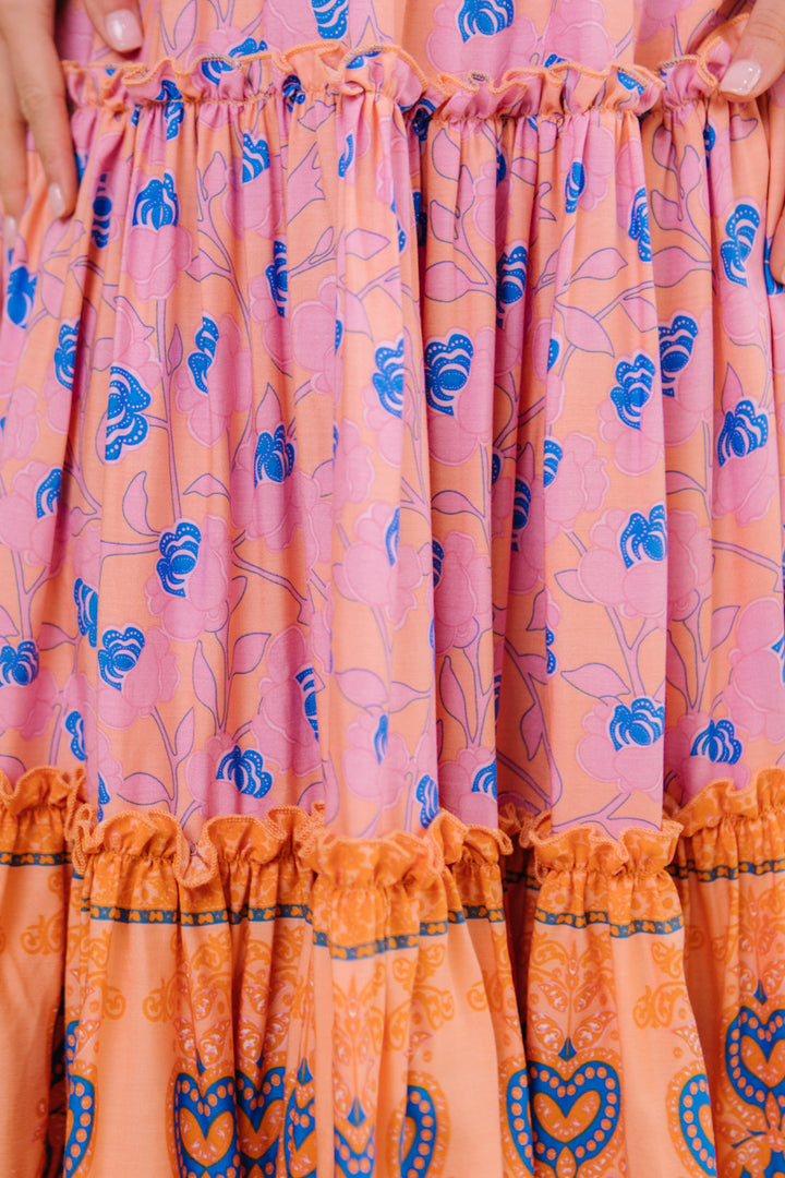 Demi Dress in Grapefruit - FINAL SALE