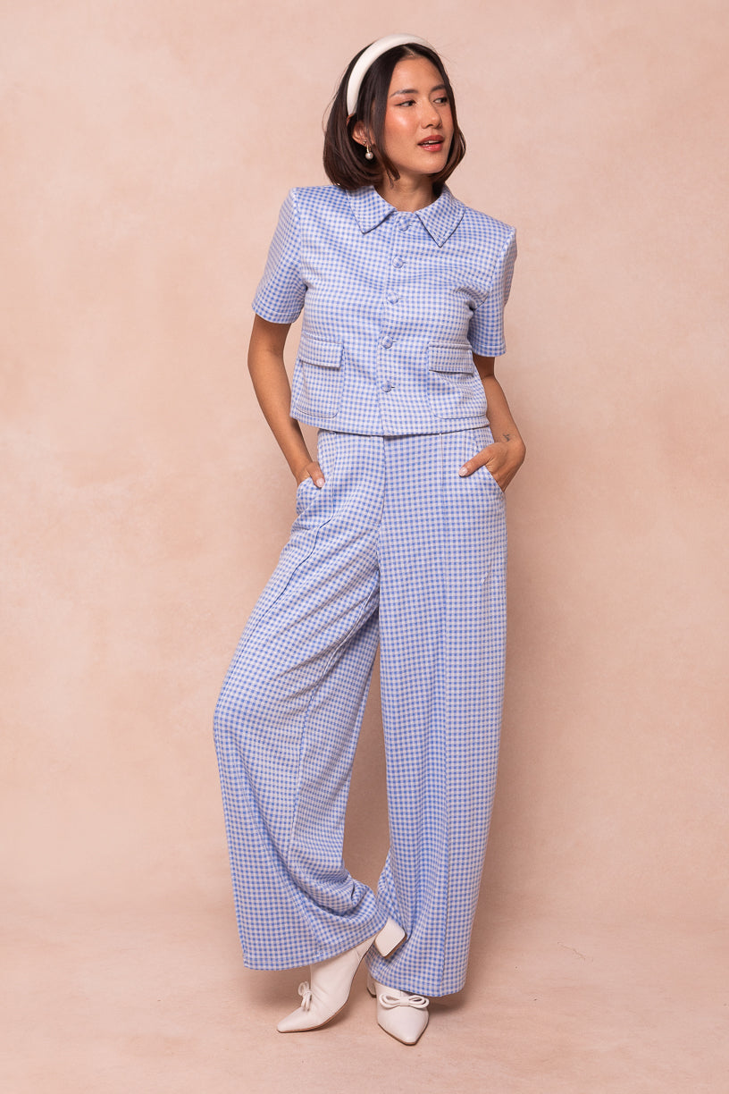 Drew Pants in Blue Gingham