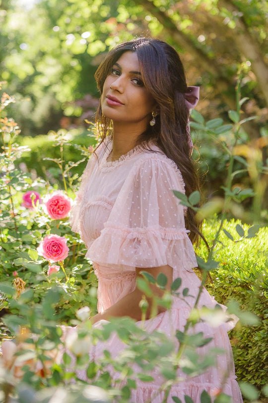 Short Whimsical Dress in Blush