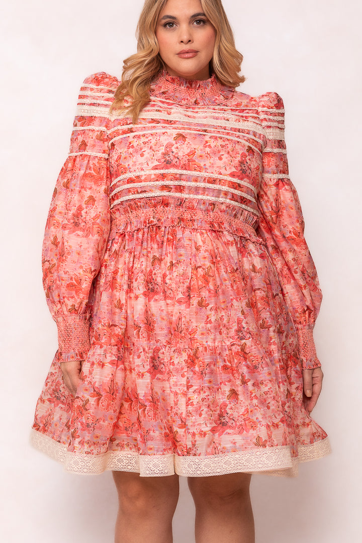 Elizabeth Dress in Pink Floral