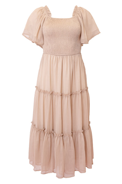 ELLIE エリー パフスリーブワンピース EllieChampagne-Front_grande.