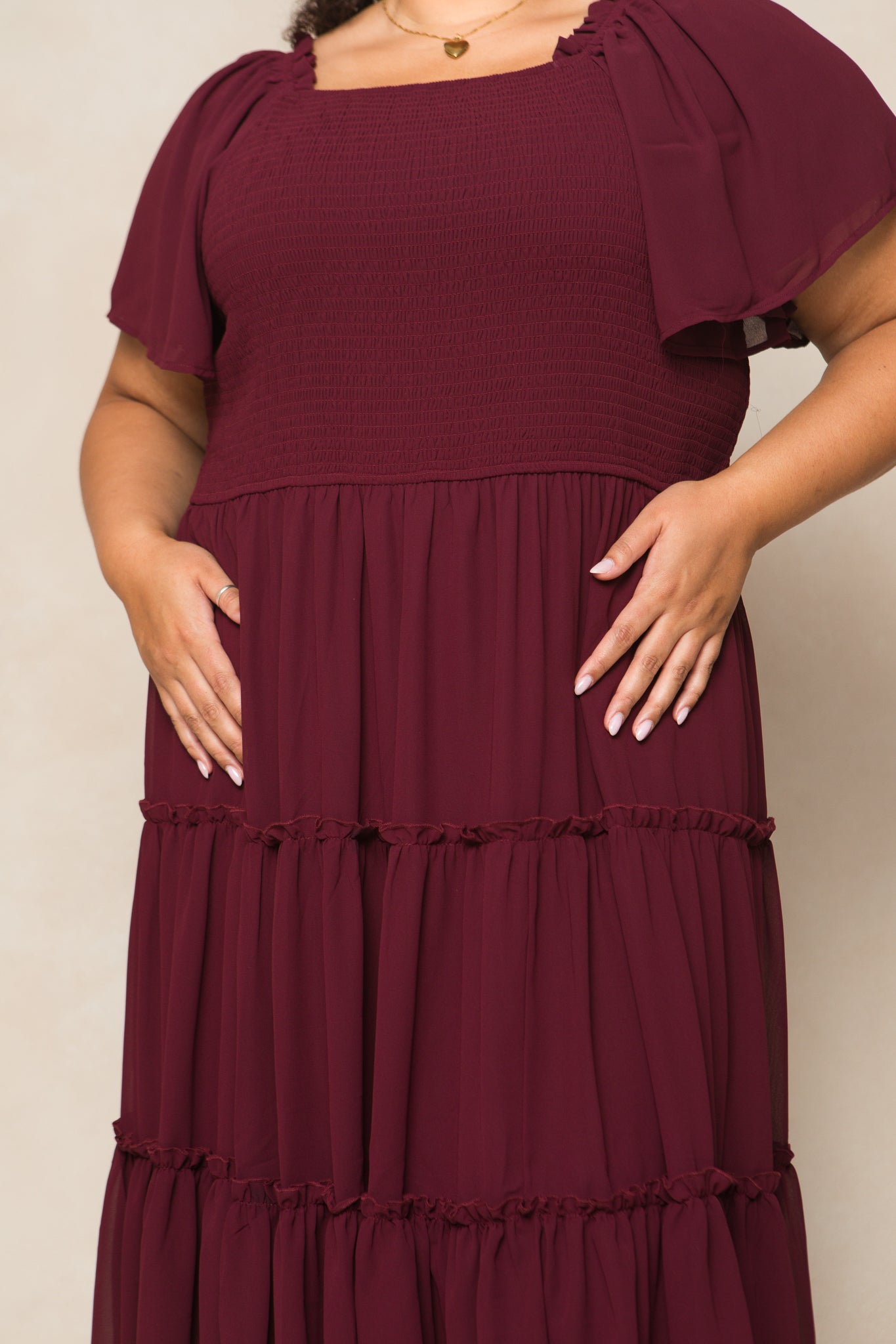 Foxiedox Ellie Fit 2024 & Flare Dress Wine M