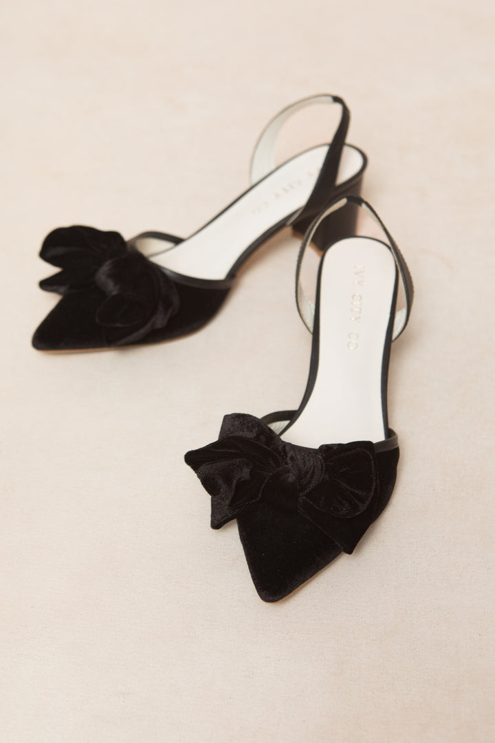 Eloise Black Bow Heel