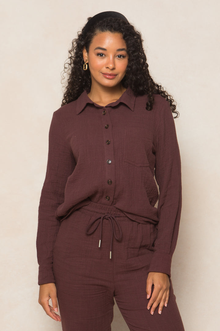 Emerson Blouse in Brown