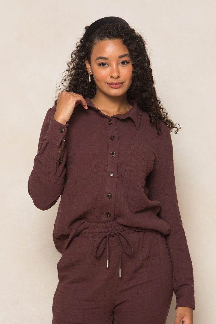 Emerson Blouse in Brown