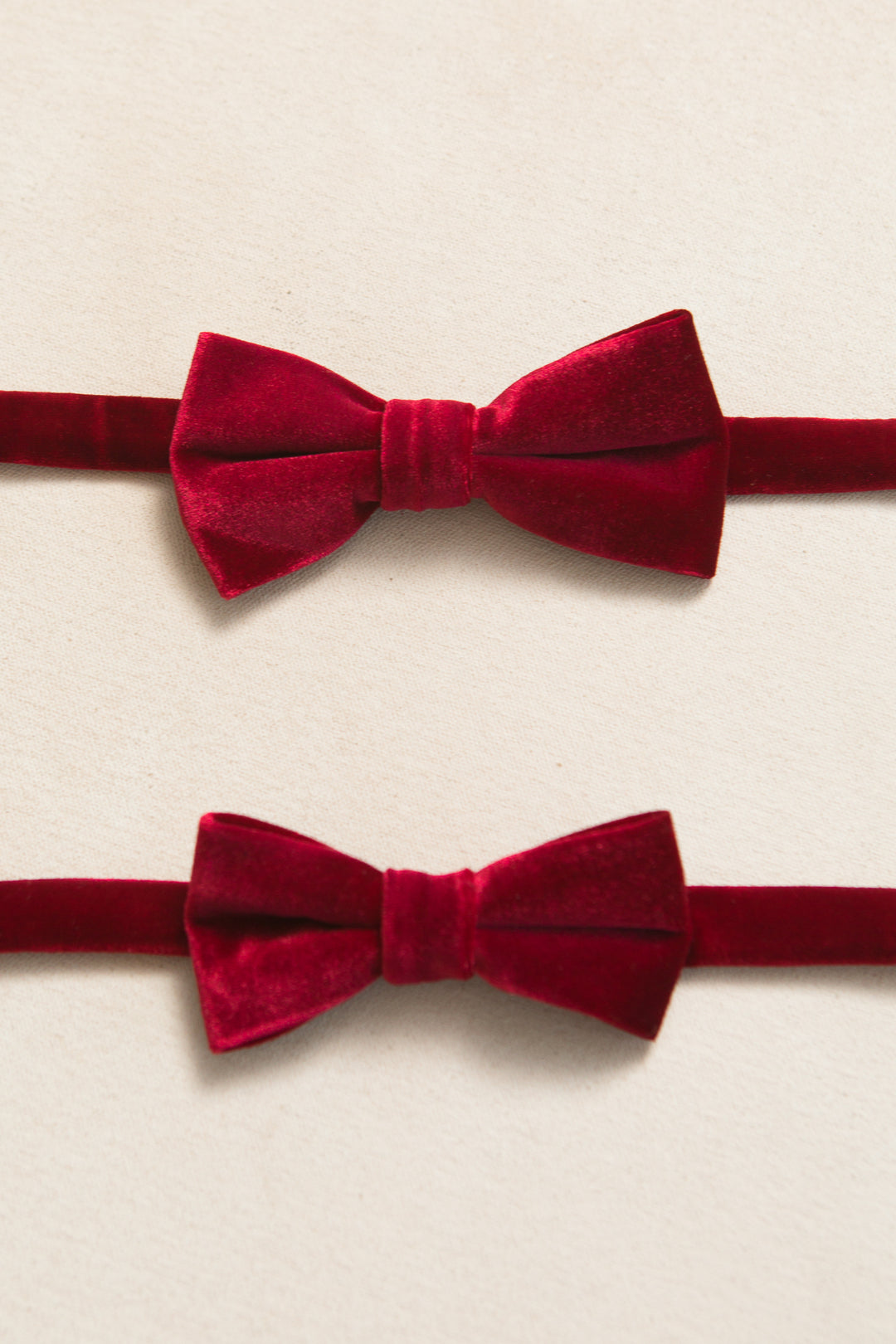 Bow Ties in Enamored Red Velvet