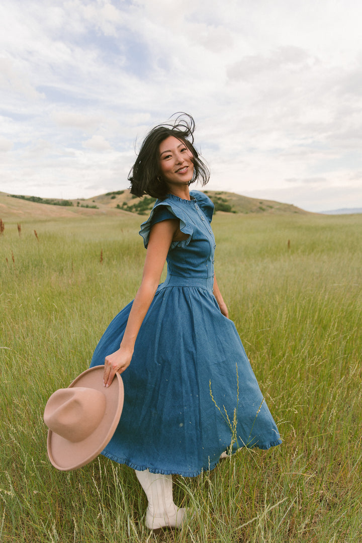 Nelly Dress in Denim