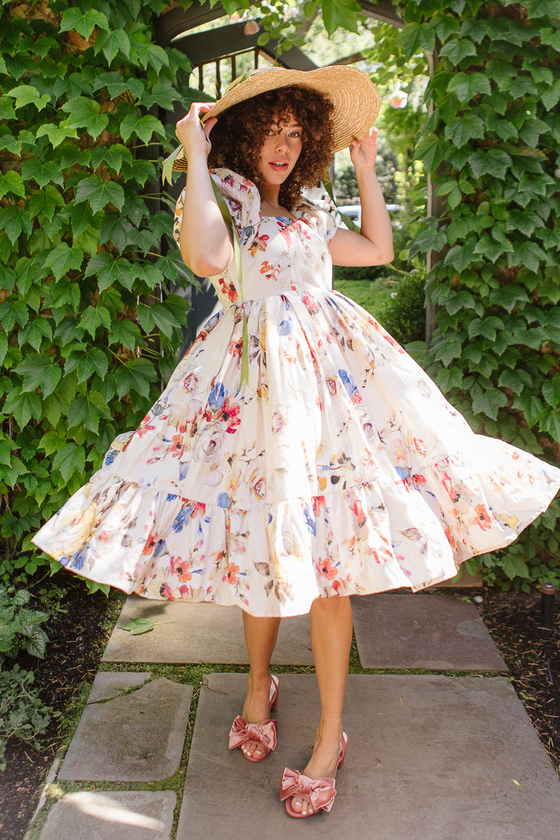 Coco Dress in Cream Floral – Ivy City Co