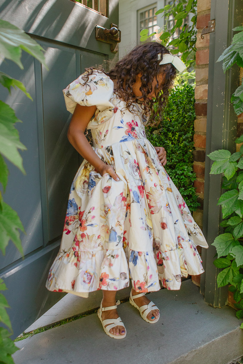 Mini Coco Dress in Cream Floral - FINAL SALE