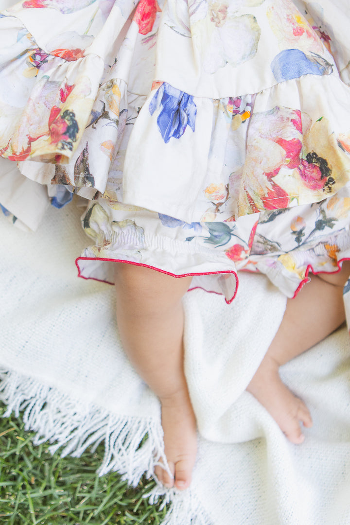 Baby Coco in Cream Floral Dress Set
