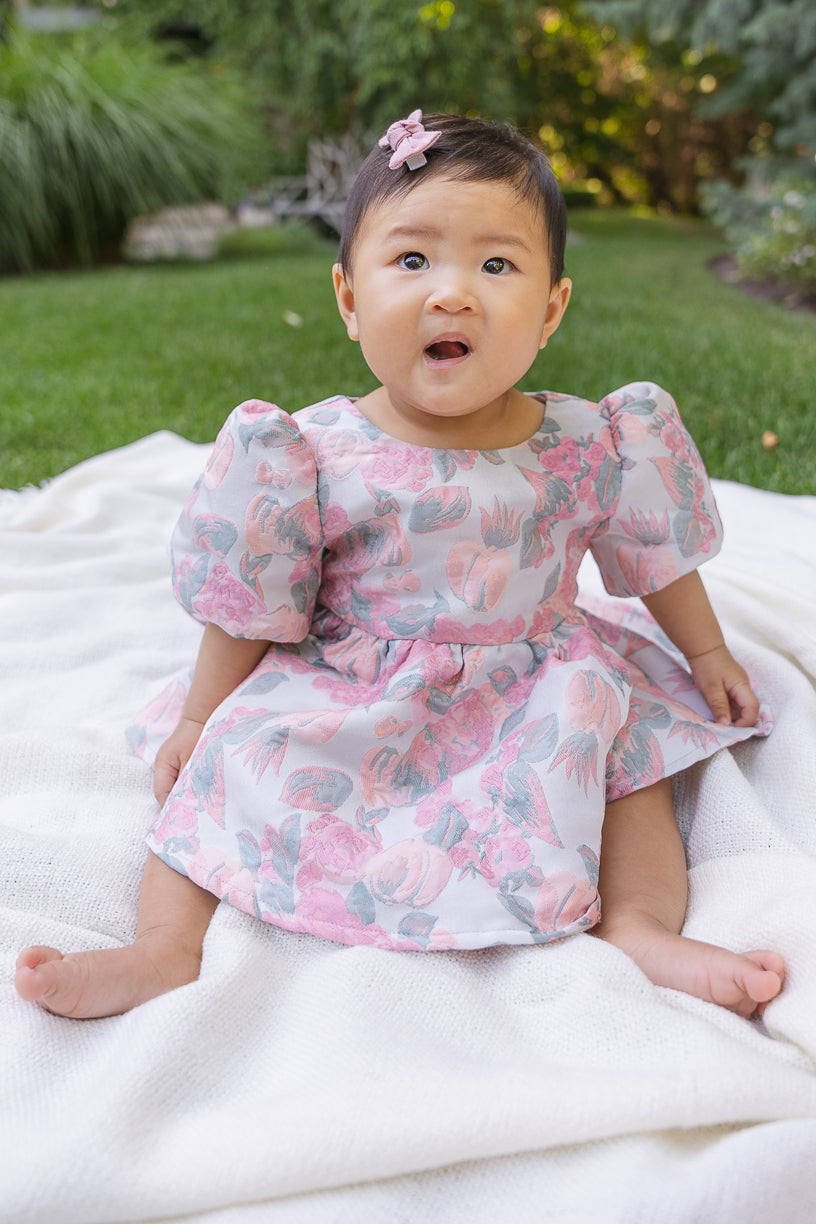 Baby Ivanna Dress Set in Pastel Floral