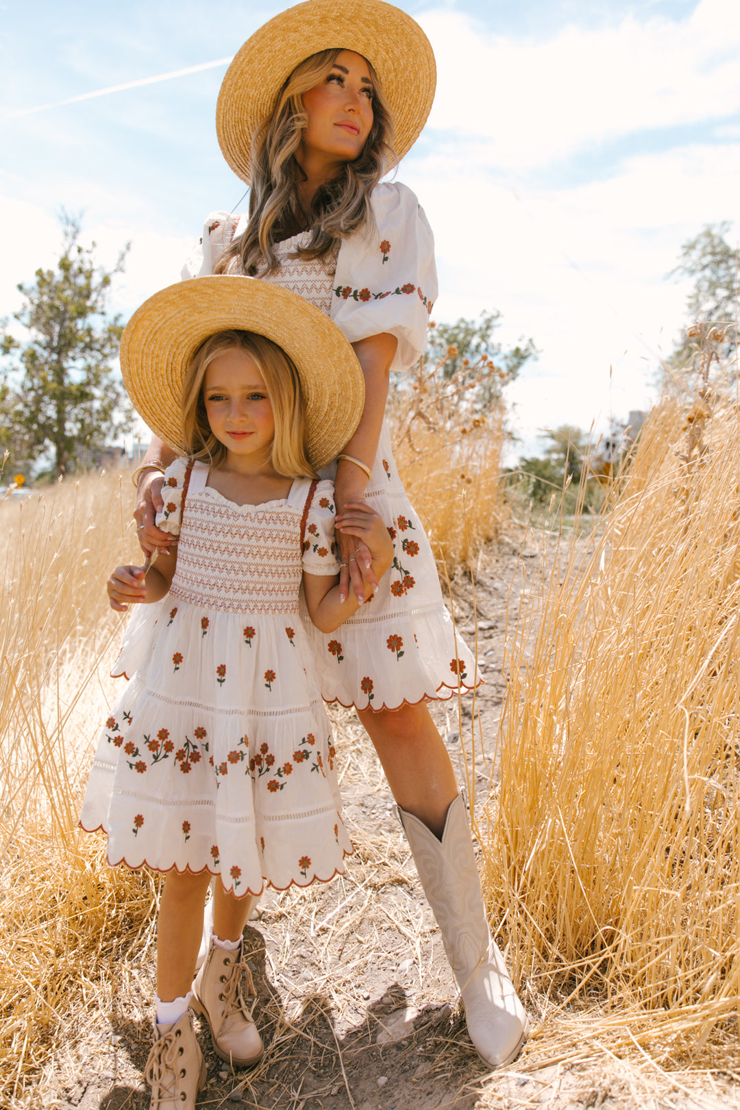 Mini Greta Dress in Rust Floral