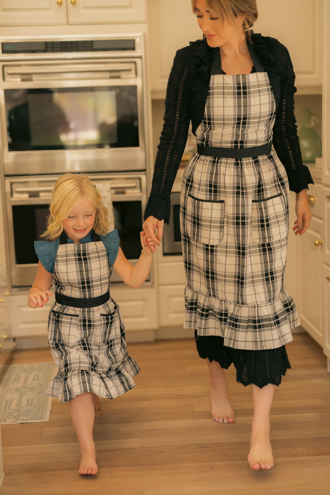 Mini Ivy Apron in Laura Plaid Cotton