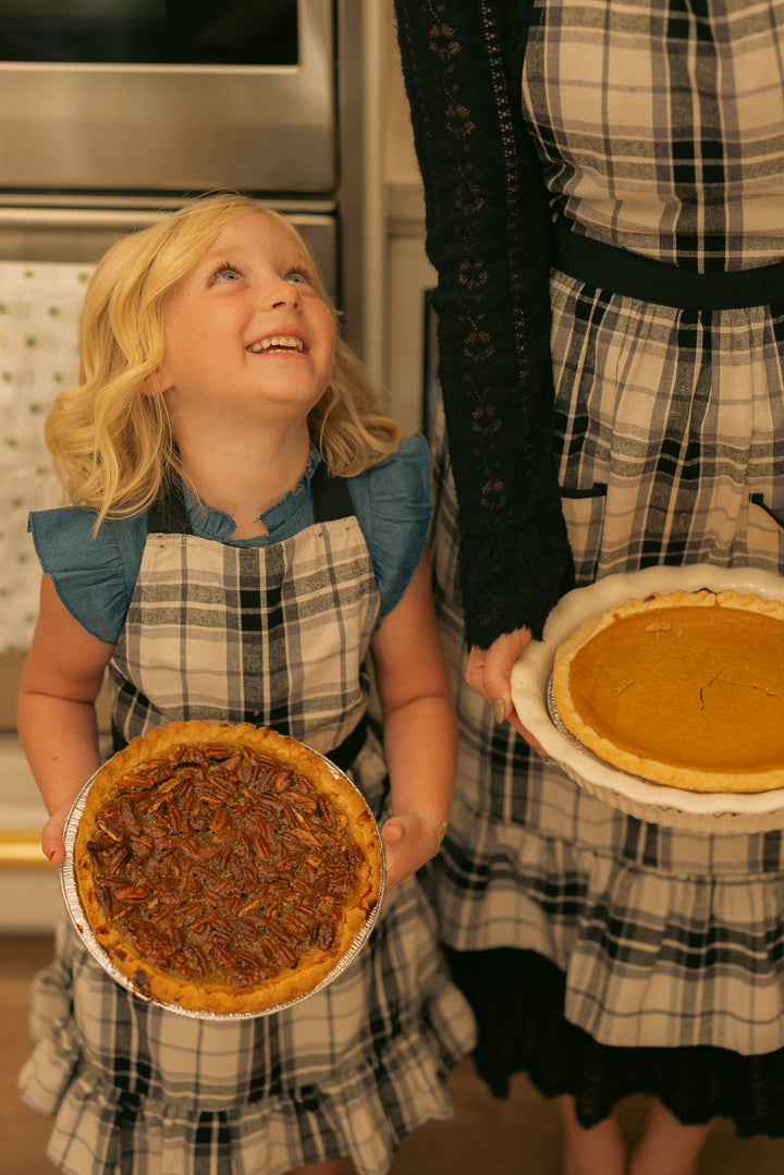 Mini Ivy Apron in Laura Plaid Cotton