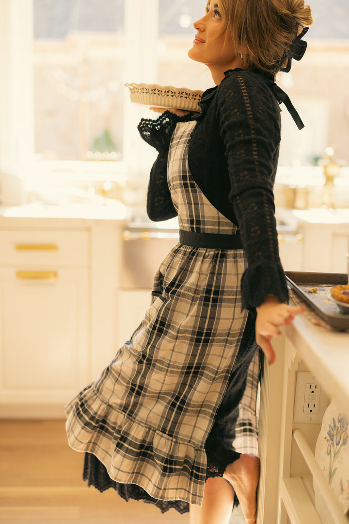 Ivy Apron in Laura Plaid Cotton