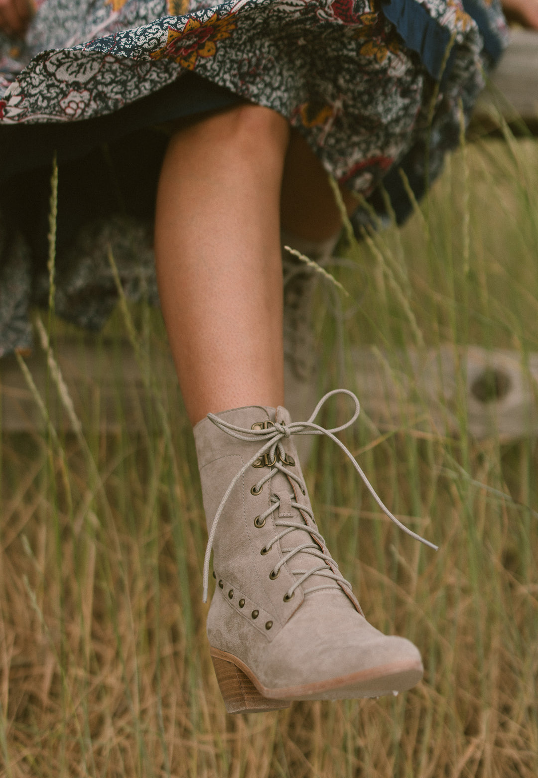 Darcy Lace Up Studded Boot