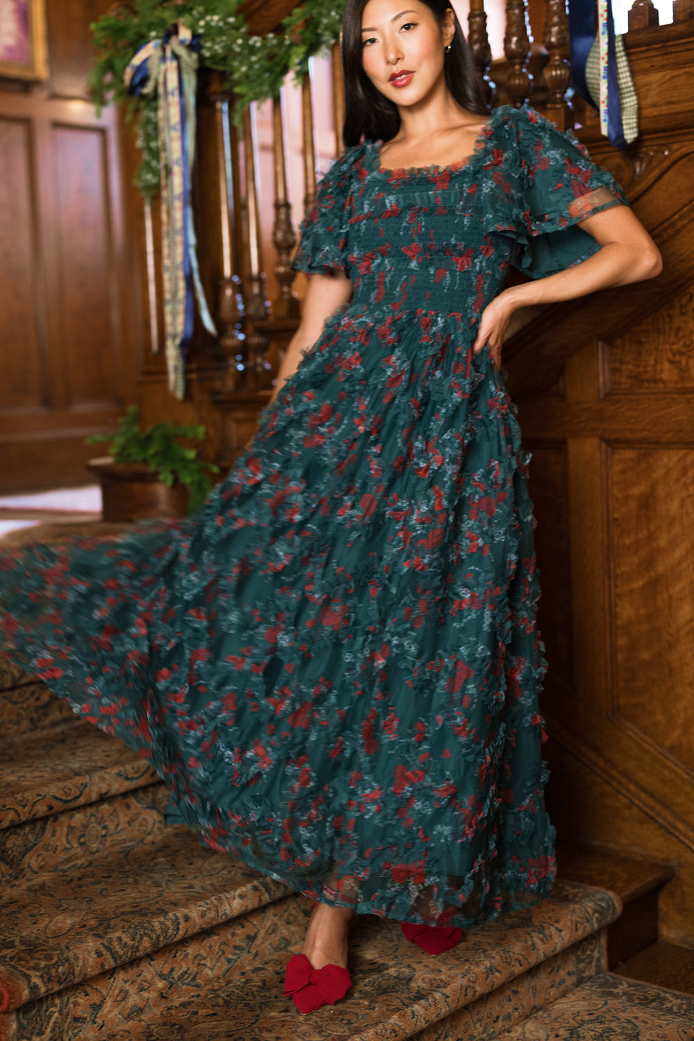 Florentina Dress in Emerald Truly Madly Deeply