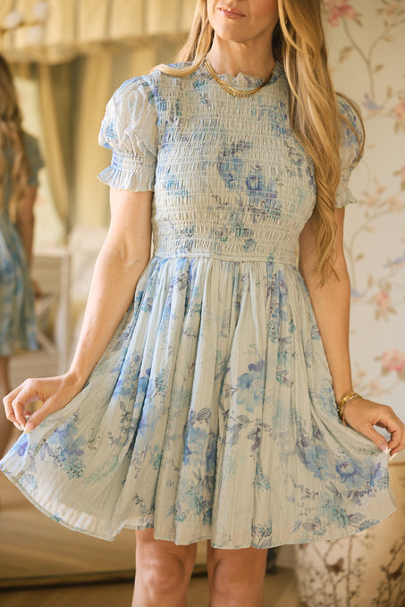 Flynn Dress in Aquarelle Fleur