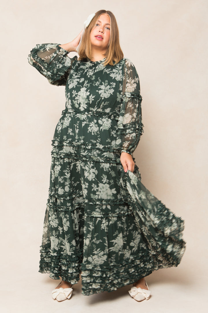 Geneva Dress in Forest Green