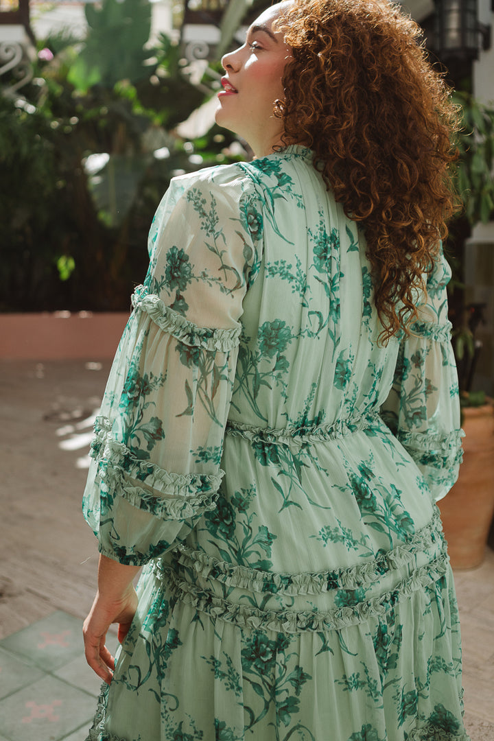 Geneva Short Dress in Bright Green