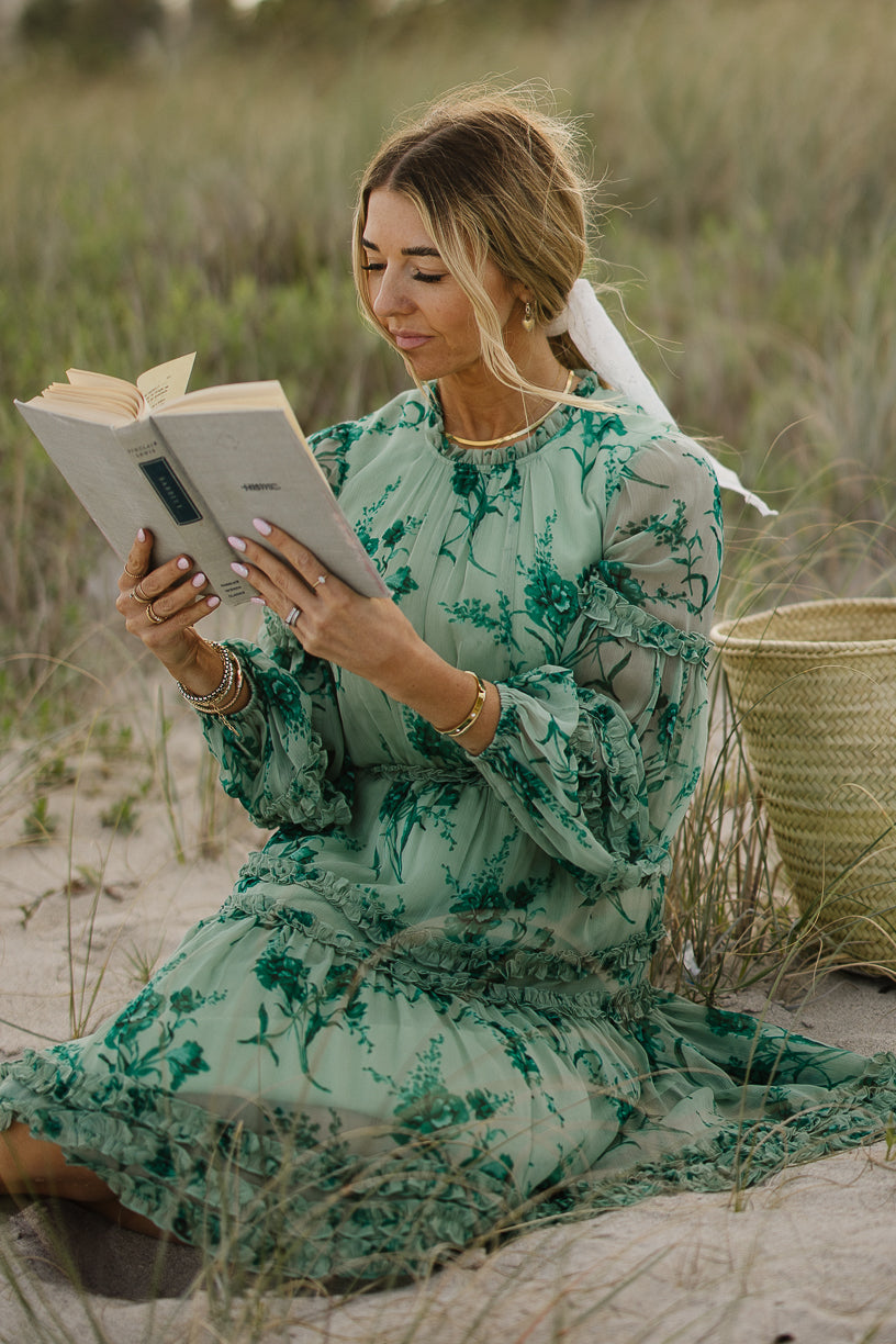 Geneva Short Dress in Bright Green