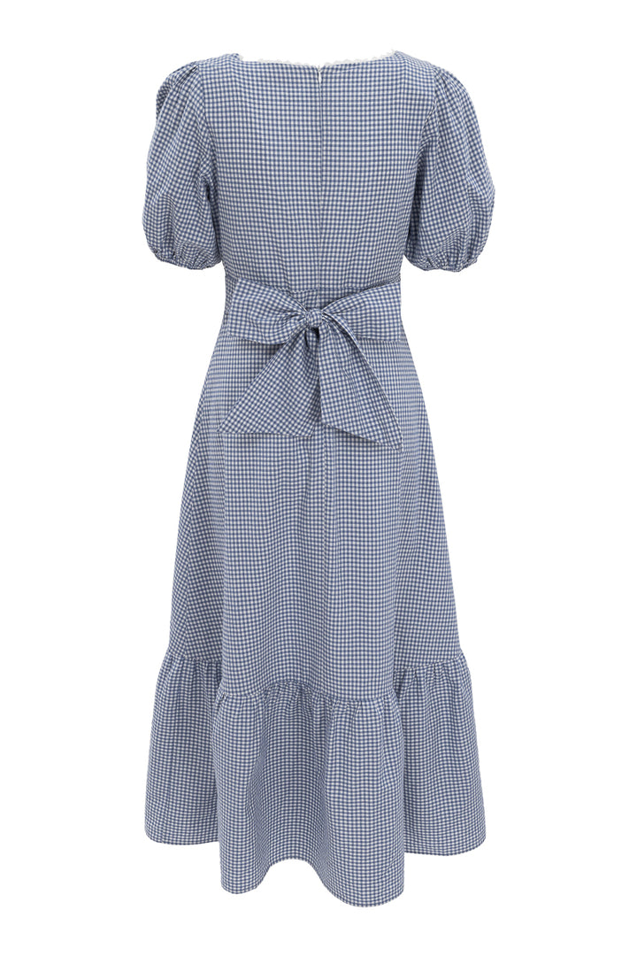 Hannah Dress in Blue Gingham