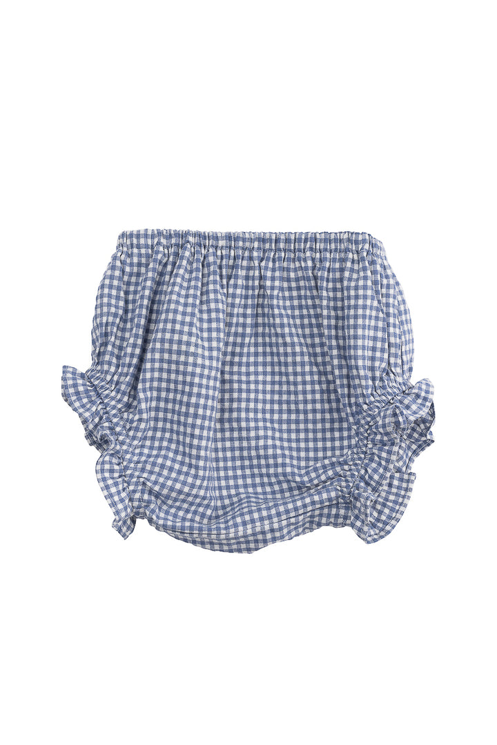 Baby Hannah Dress Set in Blue Gingham