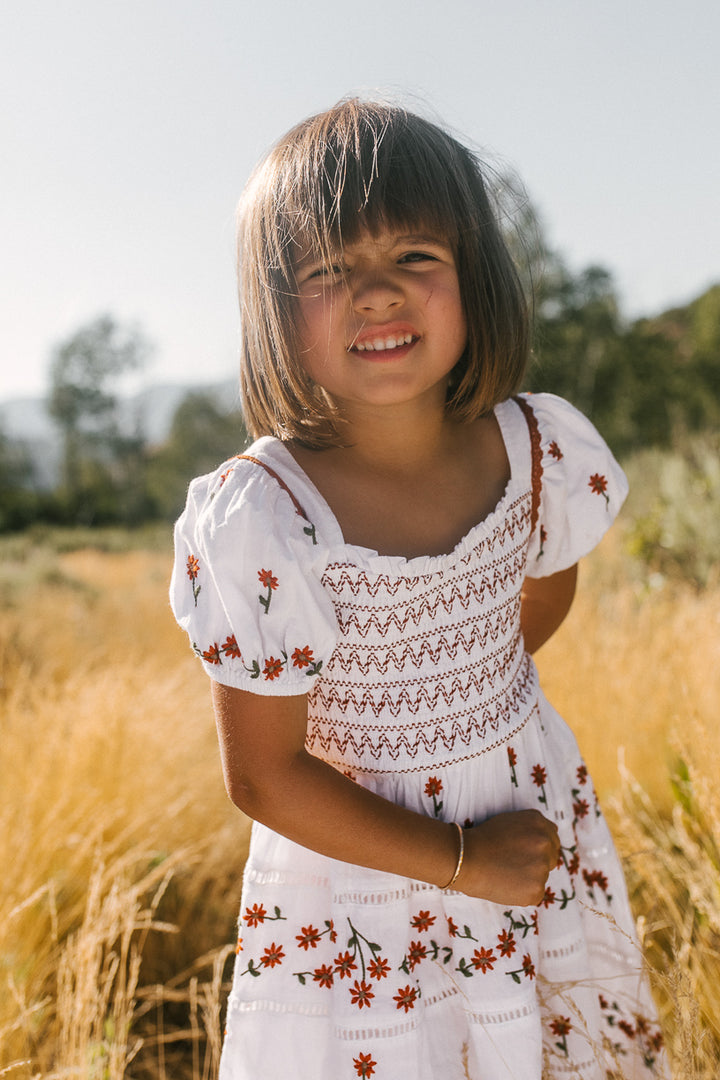 Mini Greta Dress in Rust Floral