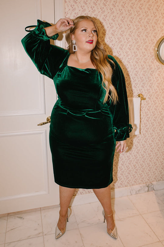 Scarlett Dress in Emerald