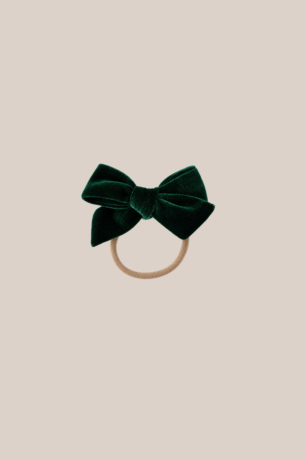 Hair Bows in Emerald Velvet - Small