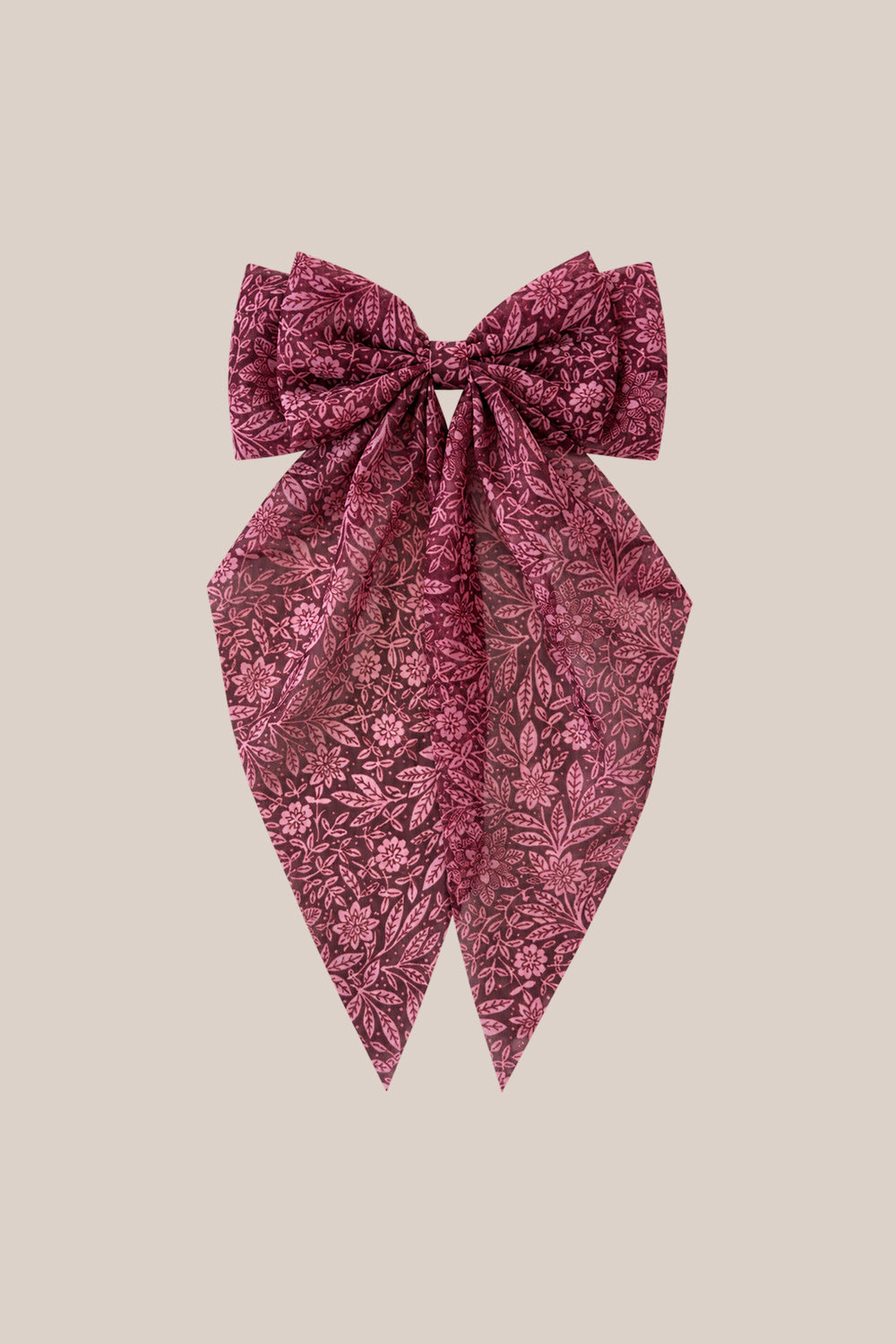 Hair Bows in Garnet Merry Ditsy - Large