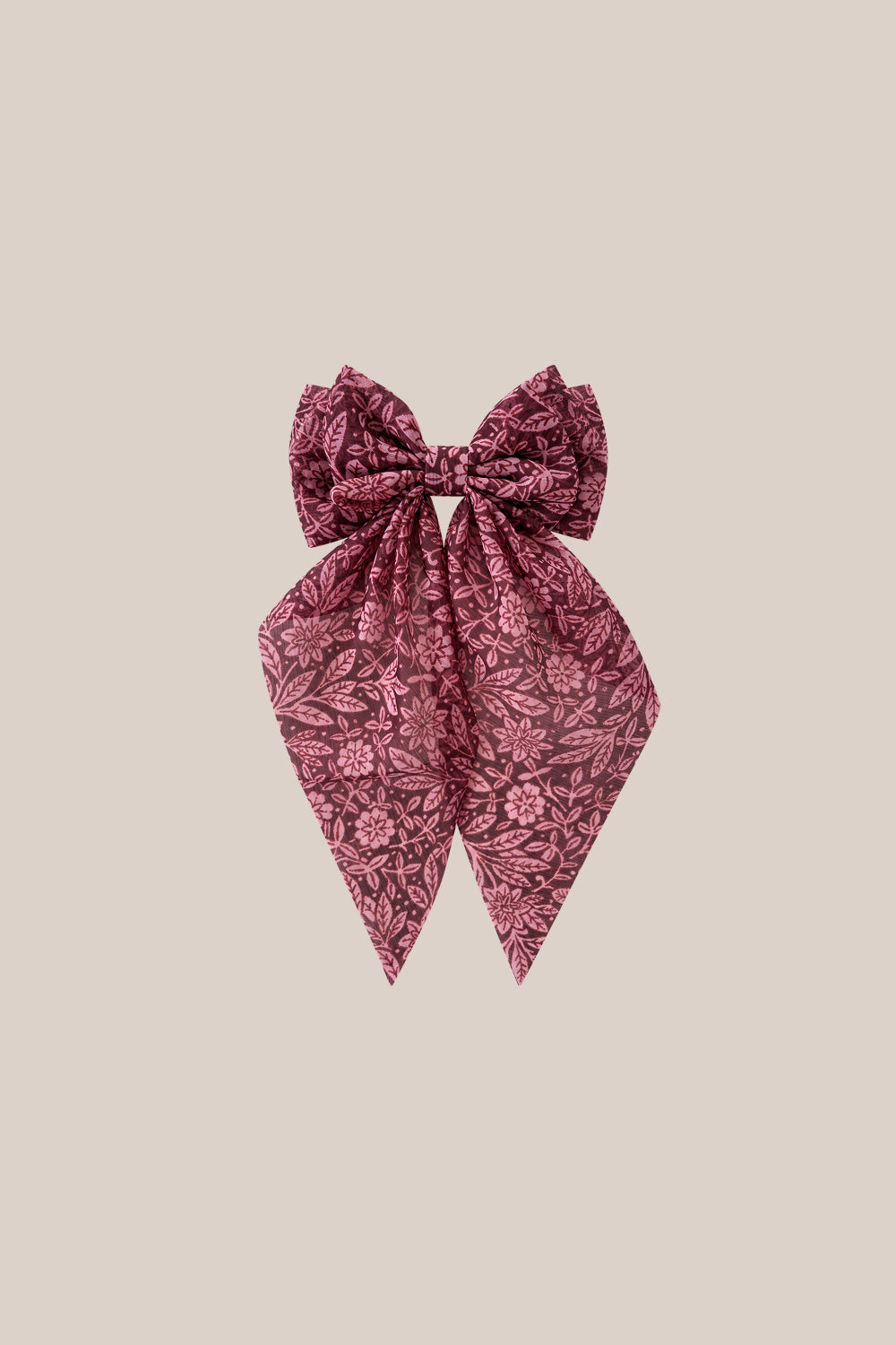 Hair Bows in Garnet Merry Ditsy - Medium