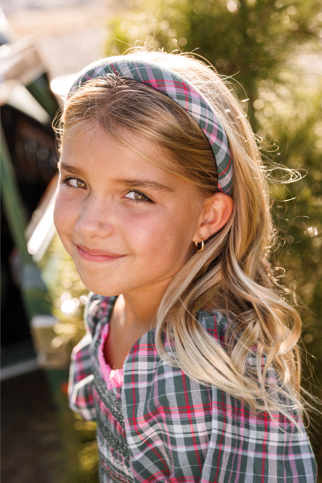 Hair Bows in Season's Greetings Plaid