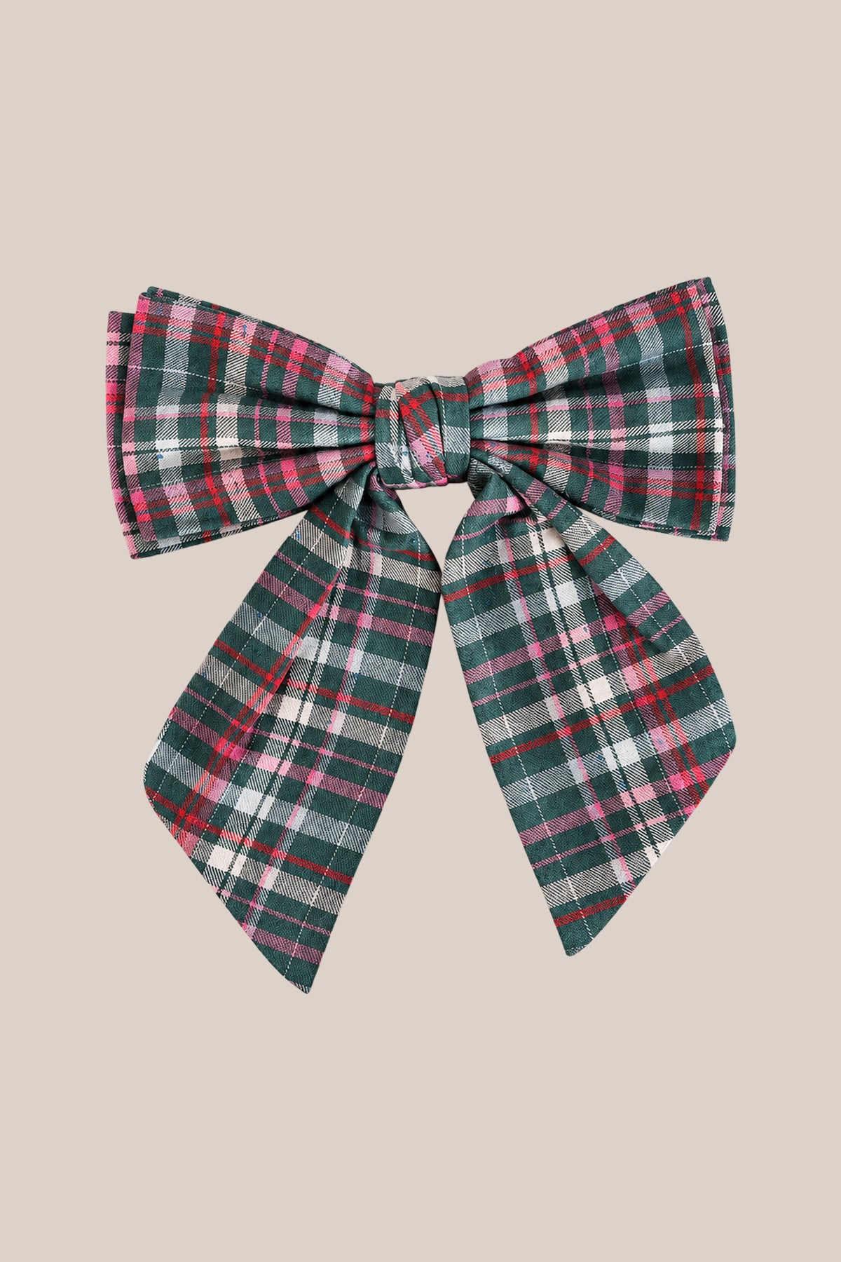 Hair Bows in Season's Greetings Plaid