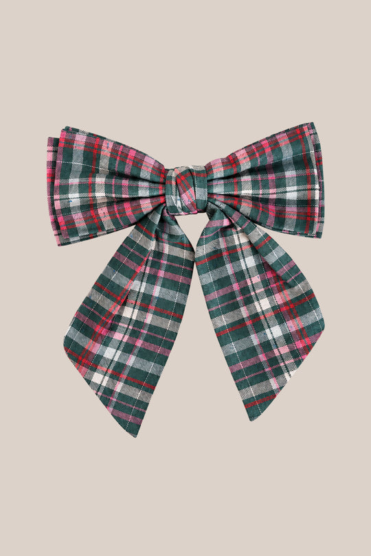 Hair Bows in Season's Greetings Plaid