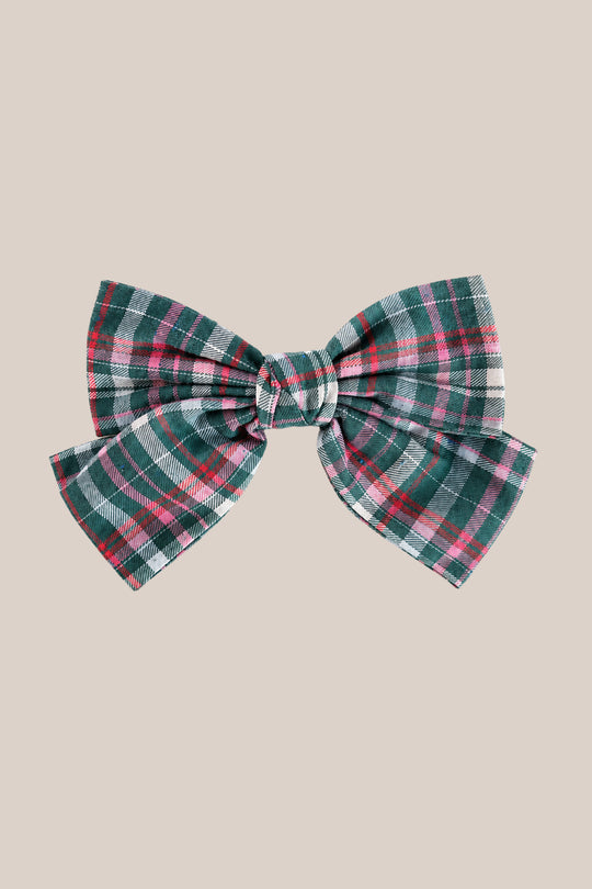Hair Bows in Season's Greetings Plaid