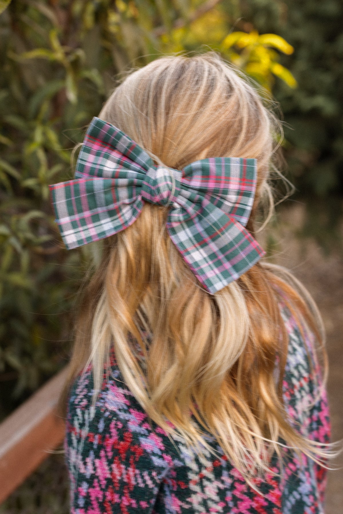 Hair Bows in Season's Greetings Plaid