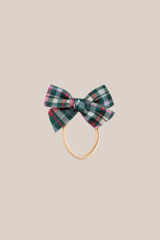 Hair Bows in Season's Greetings Plaid