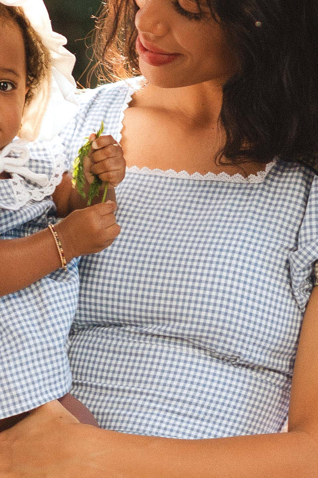 Hannah Dress in Blue Gingham