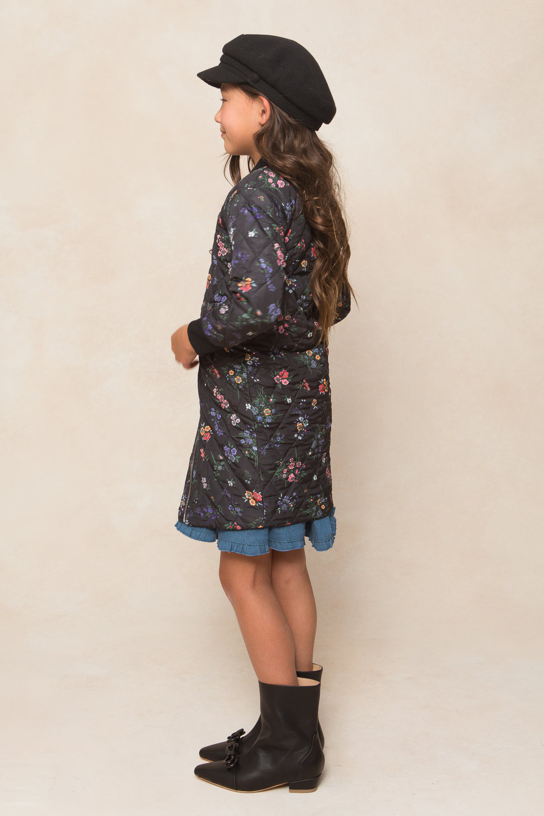 Mini Harlowe Quilted Jacket in Floral