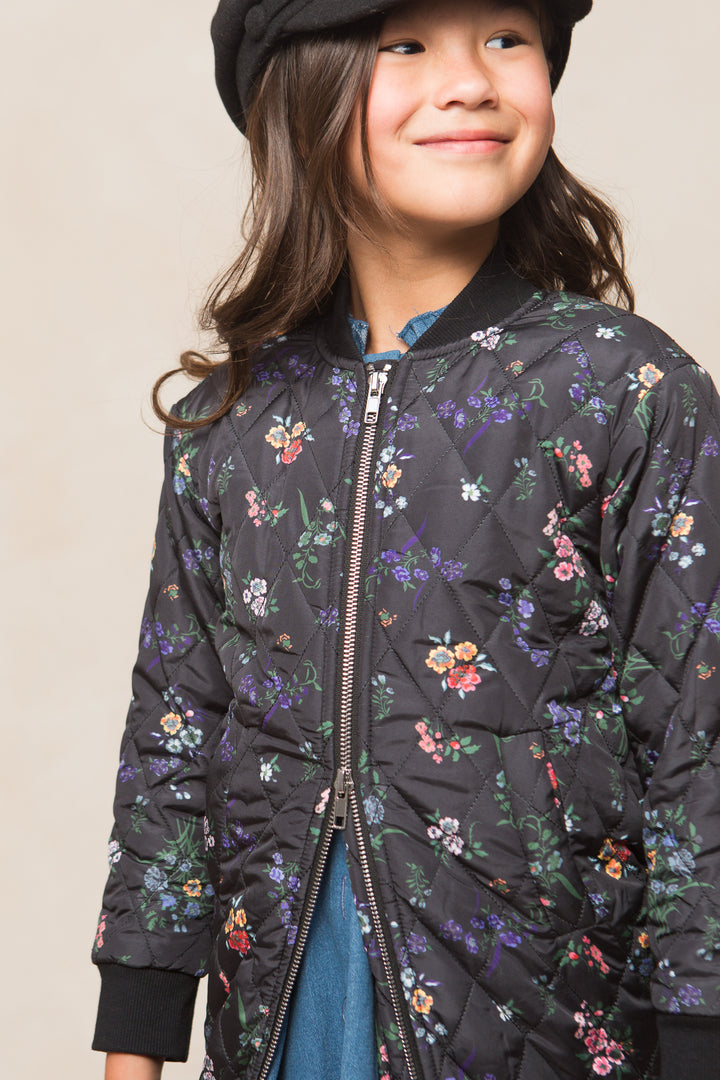 Mini Harlowe Quilted Jacket in Floral