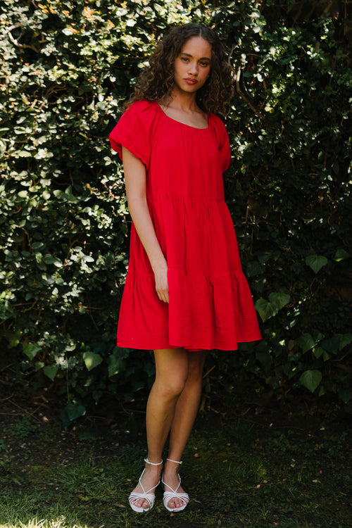 Harvey Short Dress in Red