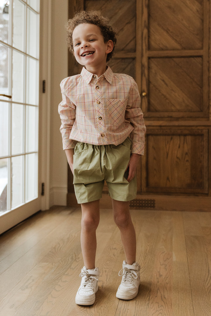 Boys John Shirt in Hattie Multicolor Gingham