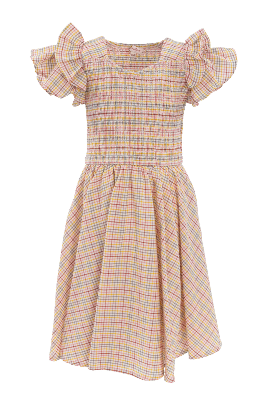 Mini Hattie Dress in Multicolor Gingham