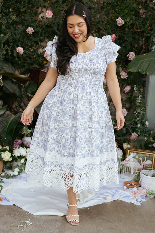 Hattie Dress in Blue Floral Hattie Dress in Blue Floral